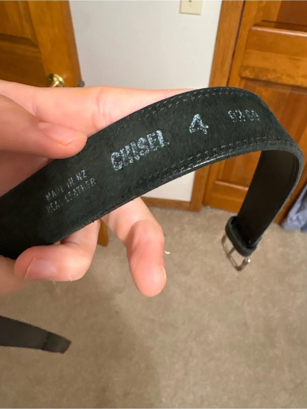 Chisel genuine leather black belt